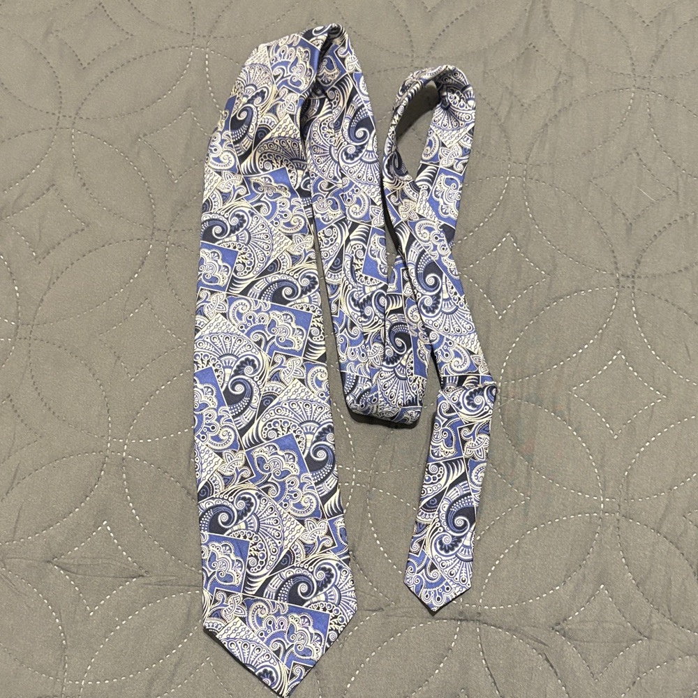 Polo by Ralph Lauren Navy and Cream Paisley Tie